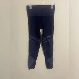 Spanx Women's Look At Me Now Seamless Pull-on Moto Leggings Navy Size Medium